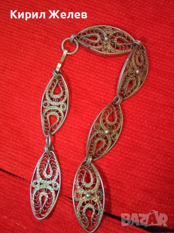 ВЪЗРОЖДЕНСКА ФИЛИГРАННО ВИСОКА ПРОБА СРЕБРО ГРИВНА с ГРАНУЛАЦИЯ 5095, снимка 10 - Антикварни и старинни предмети - 30330969