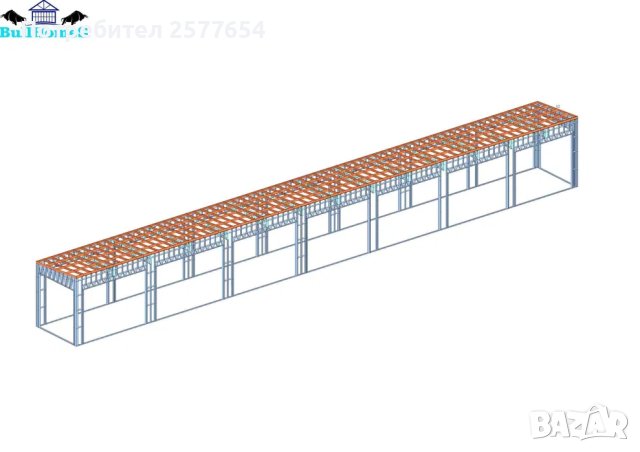 Хале,Халета,Складове,Навеси - 160м² - 40м х 4м х 4м, снимка 2 - Строителни материали - 44175575