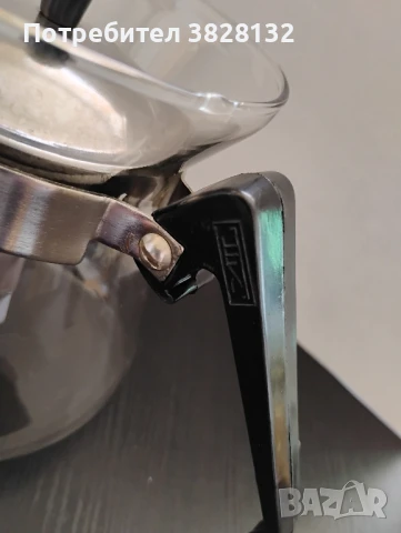 стъклена кафеварка или чайник, снимка 3 - Антикварни и старинни предмети - 50794293