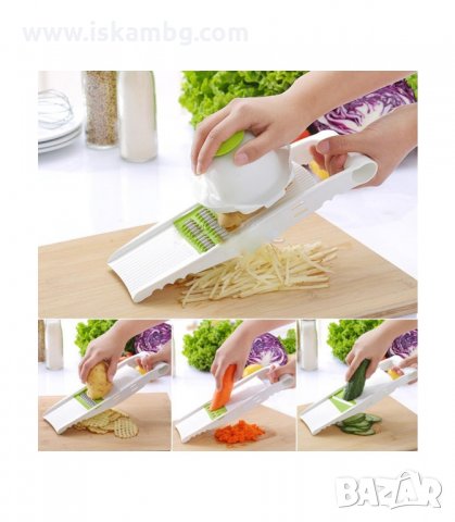 КУХНЕНСКО РЕНДЕ ЗА ЗЕЛЕНЧУЦИ С 5 ПРИСТАВКИ И ДЪРЖАЧ - код 1808, снимка 11 - Аксесоари за кухня - 33980035