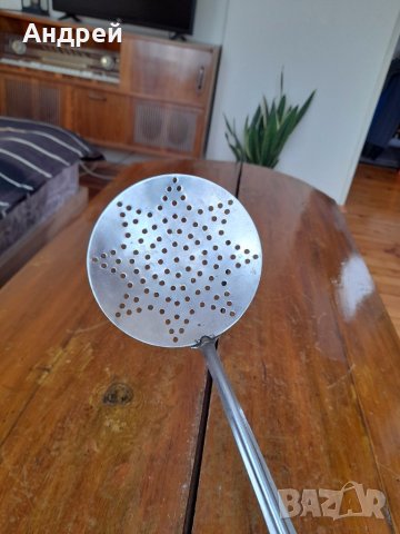 Стара решетъчна лъжица,бъркалка #5, снимка 3 - Други ценни предмети - 41499149