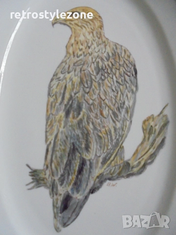 № 8395 Старо порцеланово пано  , снимка 2 - Други ценни предмети - 41097197