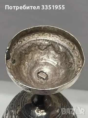 Сребърна старинна чаша, снимка 9 - Антикварни и старинни предмети - 50321020