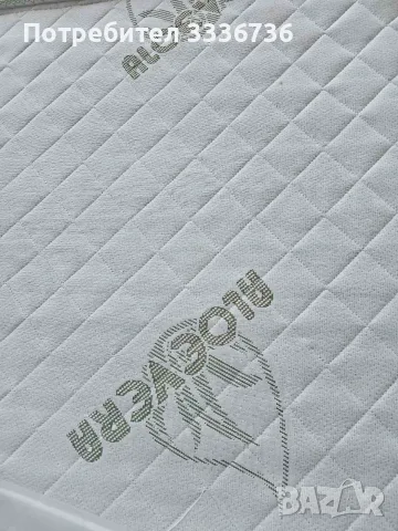 Двулицев матрак Aloe Vera 160×200х19 см – запазен, снимка 2 - Матраци - 56167069