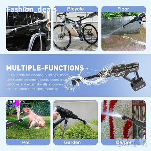 Нова Безжична миячка под налягане CQWLKEJ почистване поливане на автомобил , снимка 8 - Други - 42205117