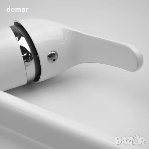 Xcel Home Бял кръгъл кухненски смесител за мивка с единичен горен лост, снимка 6 - Смесители - 50963930