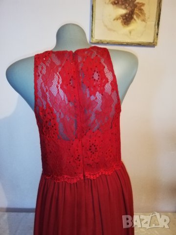 Червена бална рокля на MASCARA, р-р М, нова, с етикет, снимка 5 - Рокли - 35741564