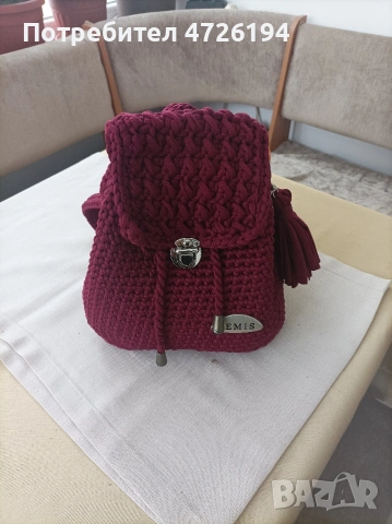 раница ръчно плетена, снимка 4 - Раници - 53322500
