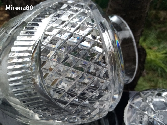 Огромна кристална ваза винтидж, снимка 6 - Вази - 52959125