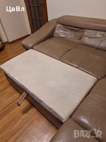 НАМАЛЕНИЕ!!! Голям ъглов диван, естествена кожа, снимка 15 - Дивани и мека мебел - 48262000
