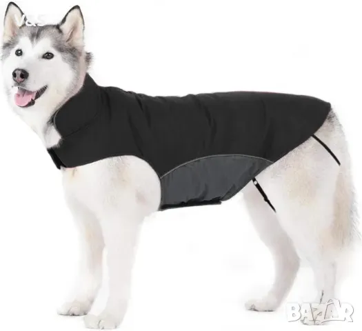 Bwiv Топло палто за кучета с регулируеми еластични презрамки Зимни якета за кучета Мека поларена под