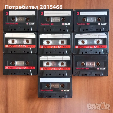 Лот 10бр. BASF аудио касети/касетки, снимка 3 - Аудио касети - 48431194