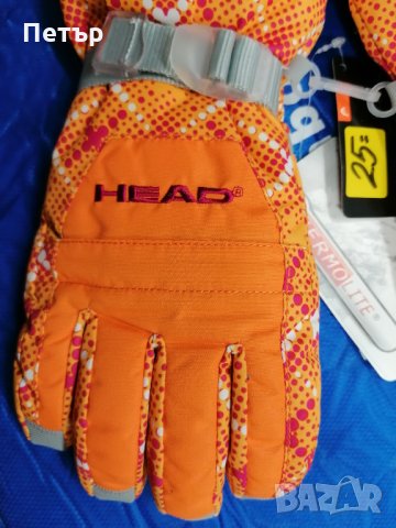 Продавам нови дамски красиви оранжеви водоустойчиви ръкавици Head , снимка 3 - Зимни спортове - 35686459