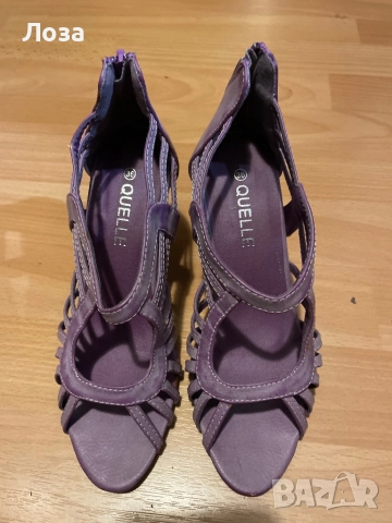 Дамски обувки лилав цвят - промазан