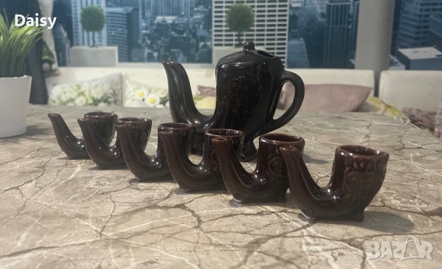 Керамичен сервиз,павур Шатрата на Хан Крум , снимка 3 - Антикварни и старинни предмети - 44004287