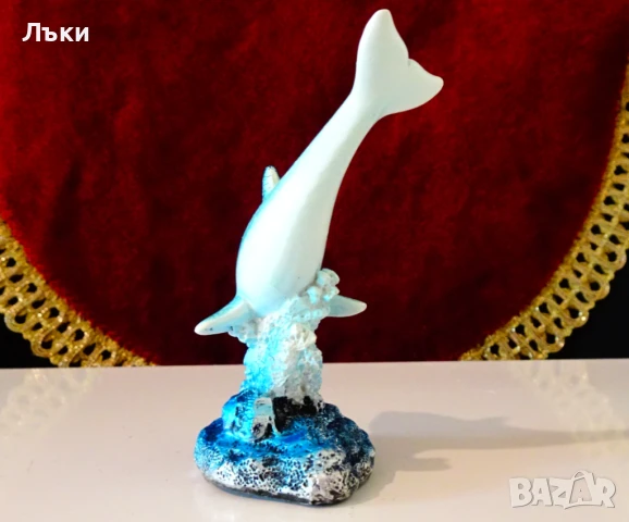 Порцеланова статуетка,фигура Делфин,коралов риф. , снимка 4 - Статуетки - 51220368