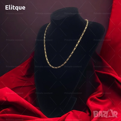 Луксозно стилно мъжки ланец от медицинска стомана T o d s със златно покритие