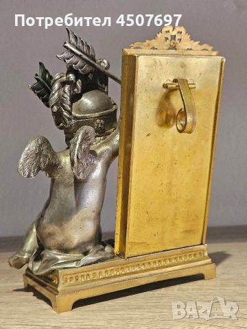 изящно бронзова Настолна рамка на  Купидон от 19 - ти век., снимка 4 - Антикварни и старинни предмети - 53793166