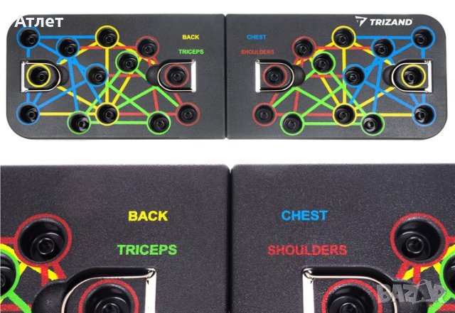 ДЪСКА ЗА ЛИЦЕВИ ОПОРИ PUSH-UP-BOARD, снимка 2 - Фитнес уреди - 44422099