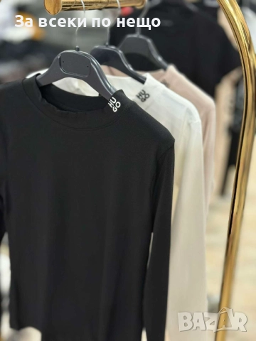 Hugo Boss Дамска Блуза С Дълъг Ръкав Хуго Бос - Бежова, Черна Или Бяла Код BS-94, снимка 2 - Блузи с дълъг ръкав и пуловери - 52025068