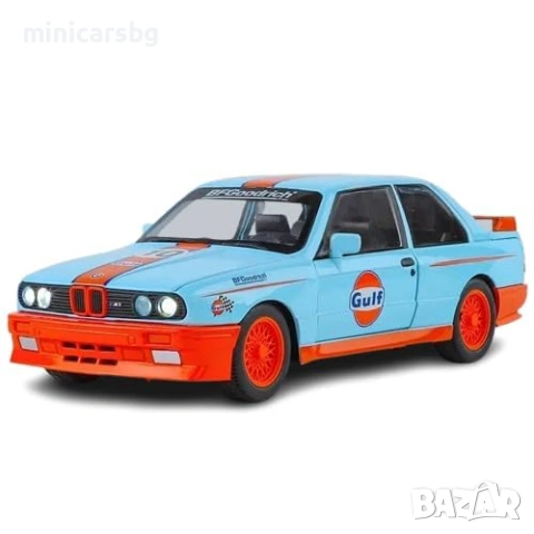 Метални коли: BMW GULF E30 M3 1:24 (Diecast)
