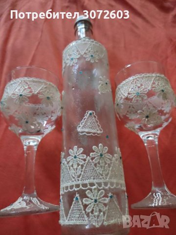 Чаши с бутилка, снимка 1