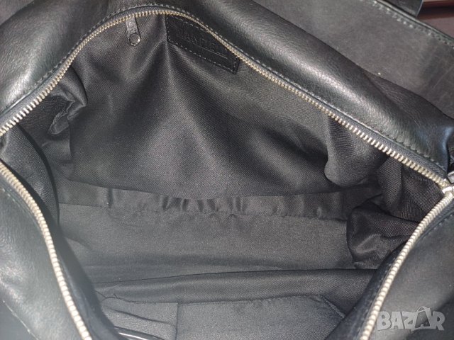 Manfield черно чанта естествена кожа , снимка 3 - Чанти - 41440192