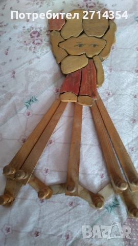 Стара дървена закачалка , снимка 5 - Антикварни и старинни предмети - 52129521