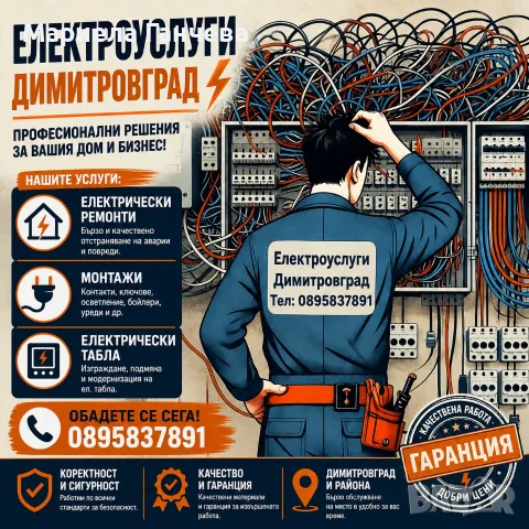 Електроуслуги от квалифициран ел техник