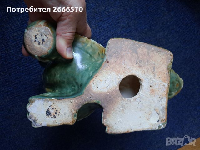  Vintage Large Ceramic Foo Dog Statue      Китаиски порцелан , китайско кучие, снимка 12 - Антикварни и старинни предмети - 41681370
