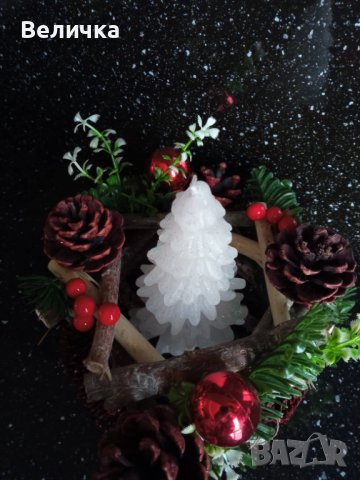 Коледна свещ, снимка 3 - Коледни подаръци - 42563593