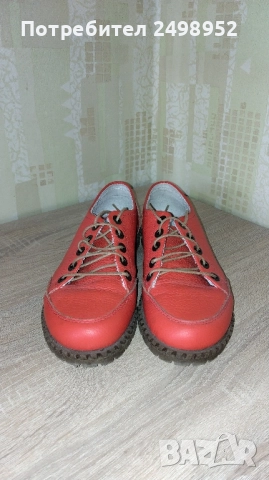 Дамски ежедневни обувки от естествена кожа в оранжев цвят ,,Gabina", Размер 38, снимка 2 - Дамски ежедневни обувки - 51905811