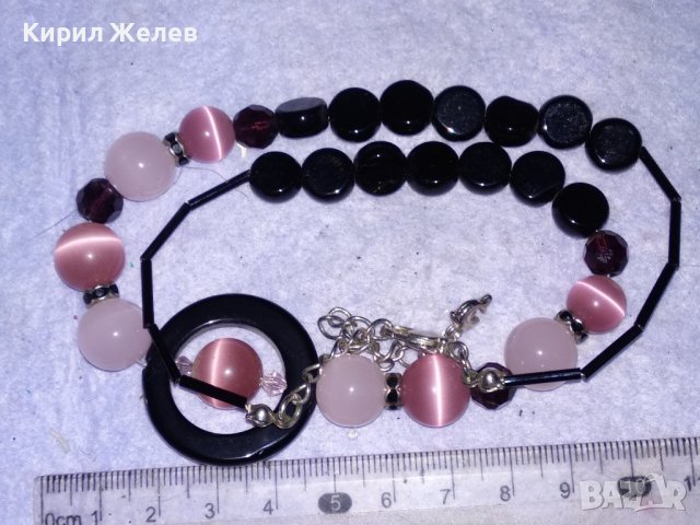 КРАСИВО ЕЛЕГАНТНО СКЪПОЦЕННО АРТ КОЛИЕ с ЮВЕЛИРНО ПОЛИРАНИ КАМЪНИ КОТЕШКО ОКО 38831, снимка 15 - Колиета, медальони, синджири - 41865511