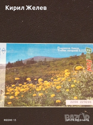 Четири фонокарти БУЛ ФОН, МОБИКОМ тема ЦВЕТЯ много красиви за КОЛЕКЦИЯ ДЕКОРАЦИЯ 50847, снимка 9 - Колекции - 51655605