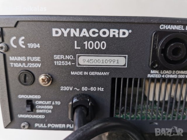 професионално стъпало усилвател DYNACORD L 1000 (made in GERMANY), снимка 10 - Ресийвъри, усилватели, смесителни пултове - 44416542