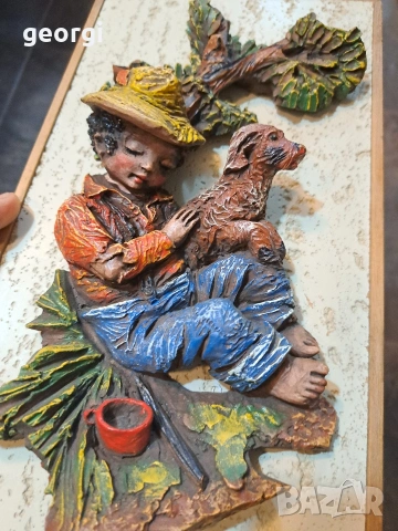 3D пано за стена "Момче с куче" 31/4, снимка 4 - Декорация за дома - 53056965