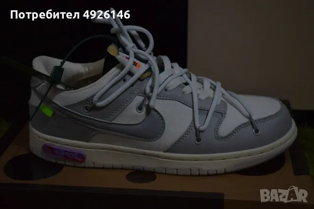 ЧИСТО НОВИ! Nike X Off-White x Off-White Dunk Low sneakers, снимка 5 - Маратонки - 55753844