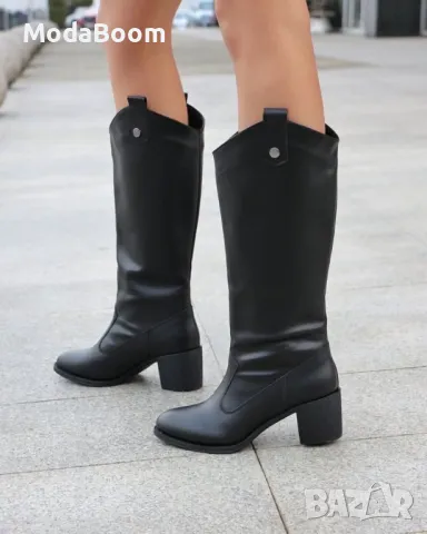 Ботуши на ток - кожа