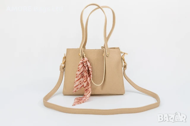 Класическа дамска чанта AMORE Giulia - Cream, снимка 5 - Чанти - 50657796