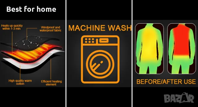 Отопляем елек с батерия 5000mAh от NRW 005 полар, снимка 7 - Други инструменти - 49220991