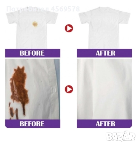 Активен препарат за премахване на петна от дрехи, снимка 4 - Перилни препарати и омекотители - 51990488