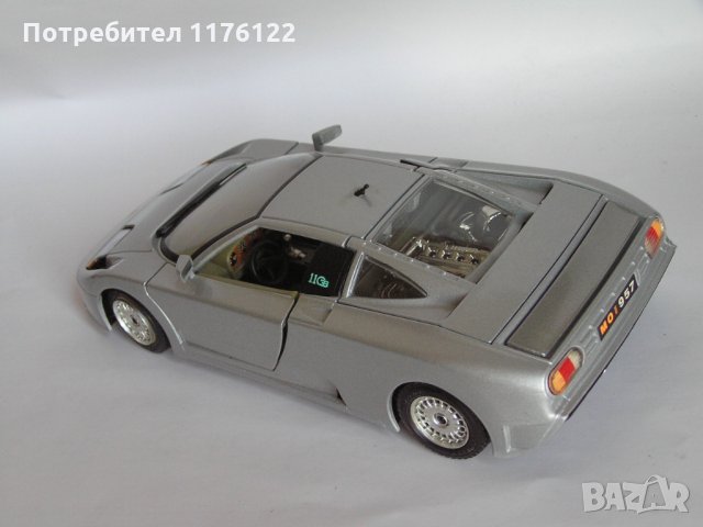 Bburago 1/24 '91 Bugatti EB 110 Бураго Бугати Made In Italy, снимка 2 - Коли, камиони, мотори, писти - 35841433