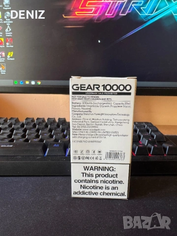 Vozol gear 10000 елекромна цигара , снимка 3 - Дистанционни - 53502474