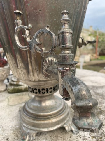 Старинен голям самовар на въглища царска Русия , снимка 5 - Антикварни и старинни предмети - 40499460