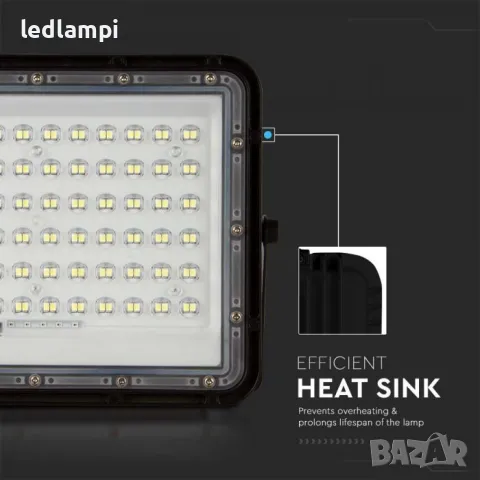 Соларен LED Прожектор 15W 1200Lm IP68, снимка 6 - Соларни лампи - 48632224
