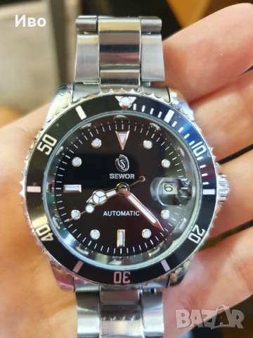 Механичен самонавиващ мъжки часовник Sewor Automatic В отлично техническо и визуално състояние., снимка 6 - Мъжки - 51996017