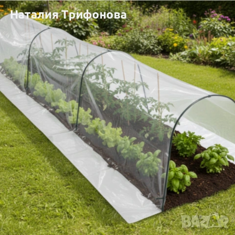 Мини оранжерия - компактна със здрава конструкция - 1,5 х 4 м, снимка 4 - Оранжерии - 53863945