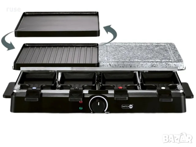 НОВИ! Скара раклет с камък и двойна грил плоча 8 души, снимка 2 - Скари - 50148940