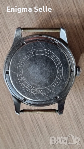 Винтидж мъжки часовник UMF Ruhla 15 Rubis, произведен в Германия, вероятно от 50-те години на минали, снимка 4 - Мъжки - 52960963