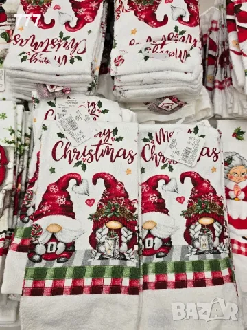 коледни кърпи хавлии  35х60 см, снимка 5 - Хавлиени кърпи - 48254927
